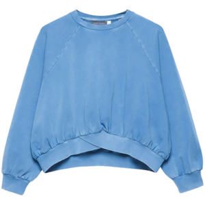 Mint Velvet Blue Cotton Washed Sweatshirt